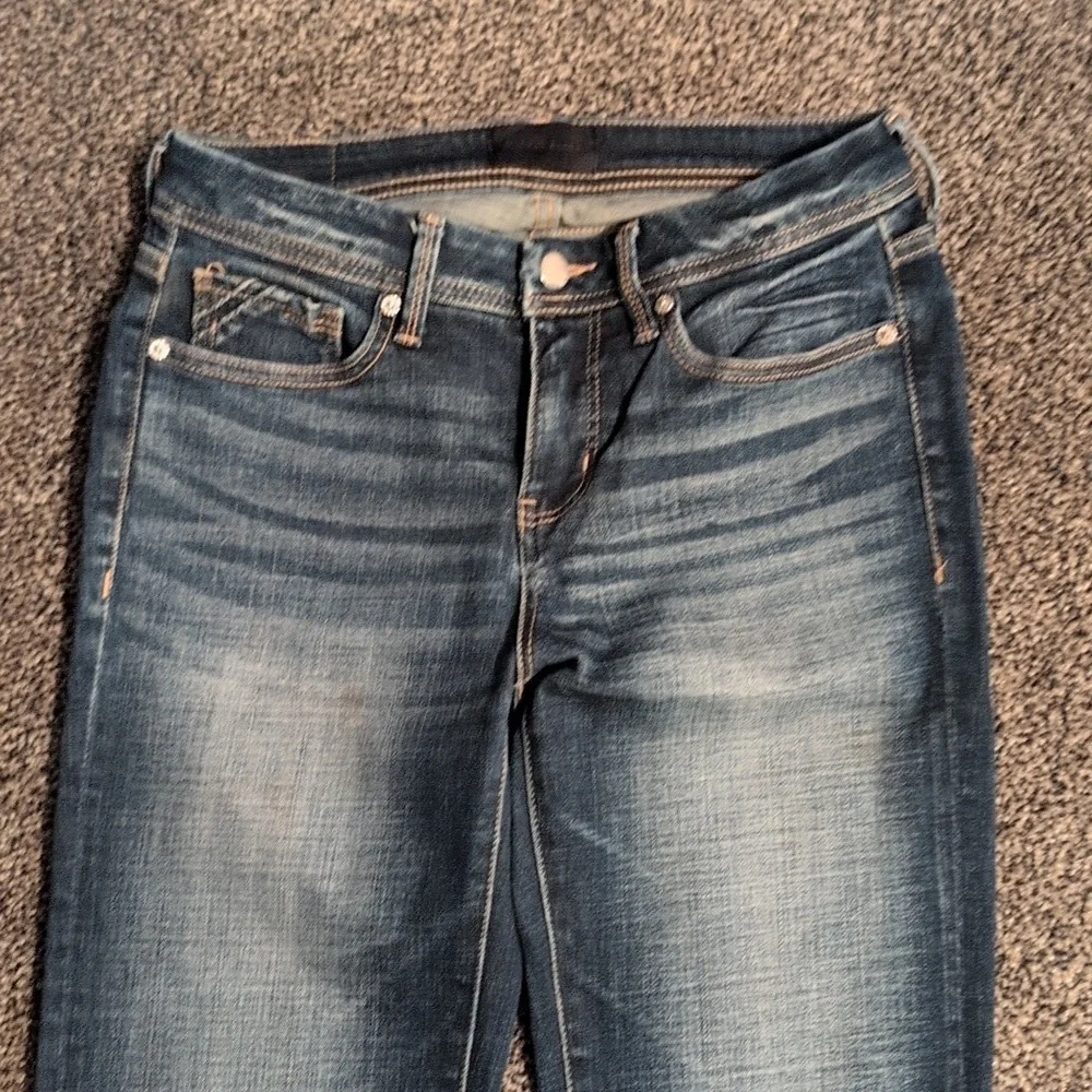 Buckle Black Blue Denim Flare Jeans 25x34 - Picture 4 of 14